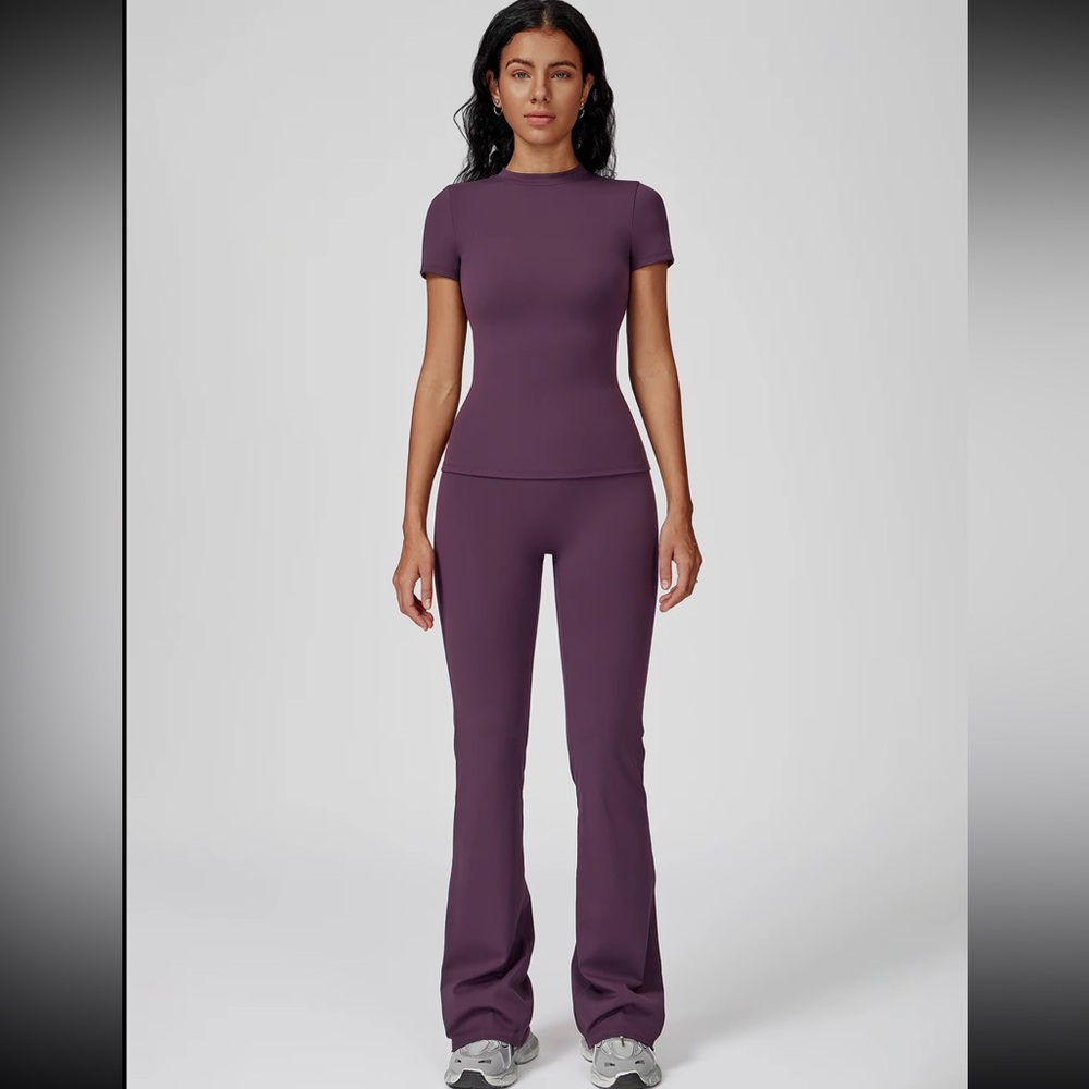 Elegant Purple Women's Two Piece Set
